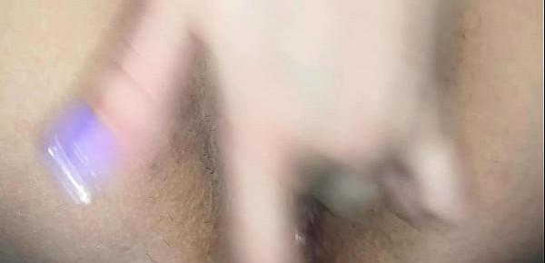  I love to be alone at home. Shaved pussy and played with it. Close up